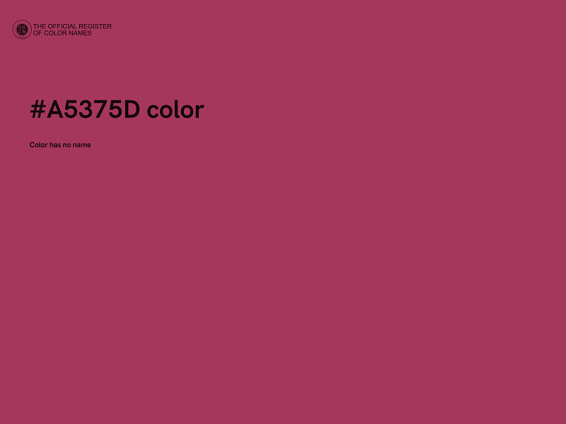#A5375D color image