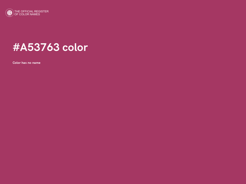 #A53763 color image