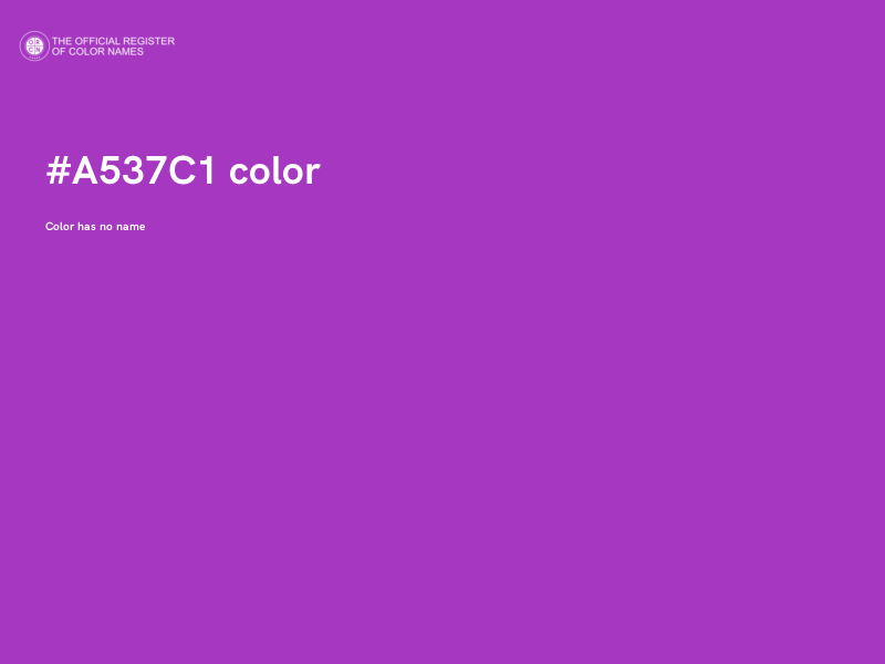 #A537C1 color image