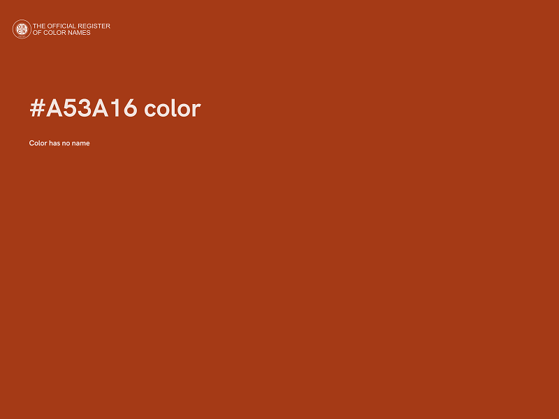 #A53A16 color image