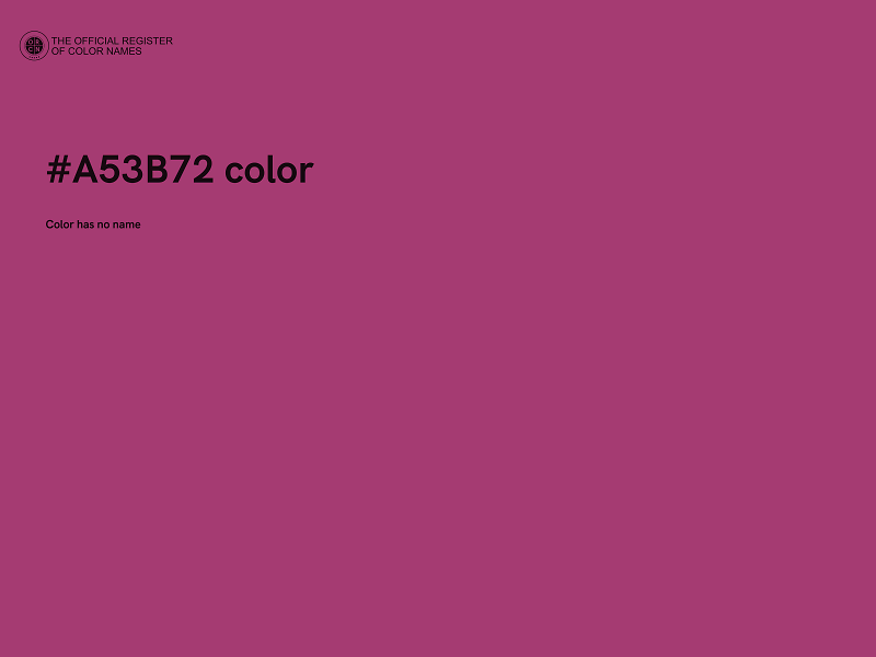 #A53B72 color image