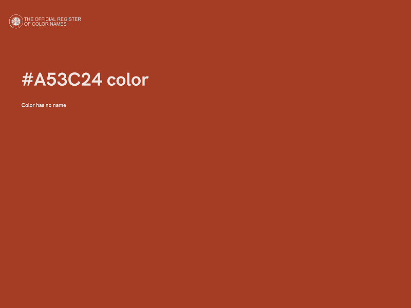 #A53C24 color image