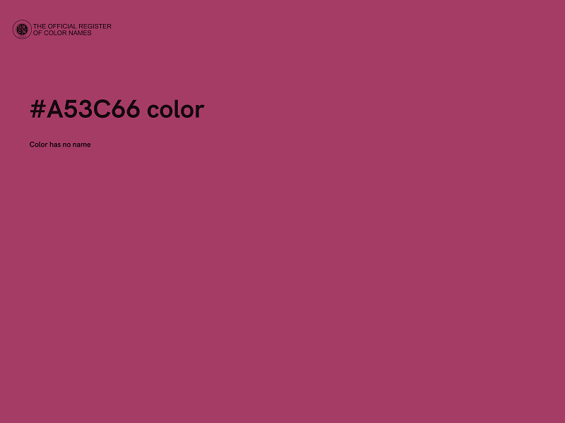 #A53C66 color image