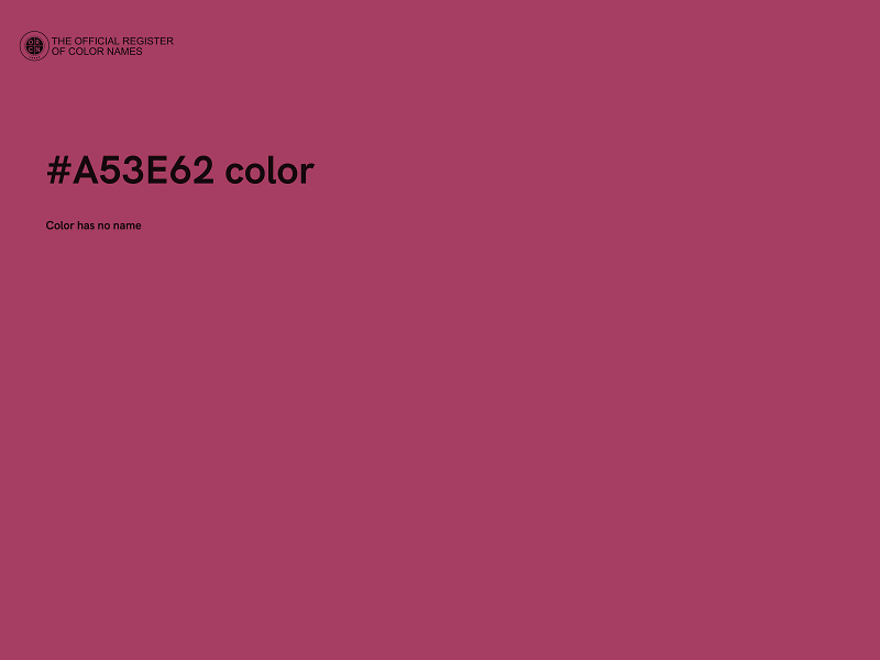 #A53E62 color image