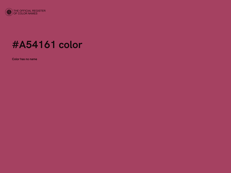 #A54161 color image