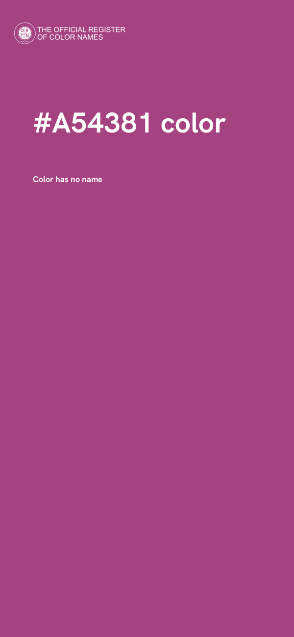 #A54381 color image