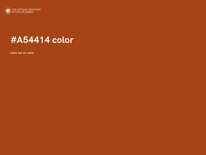 #A54414 color image