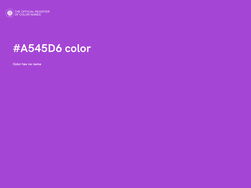 #A545D6 color image