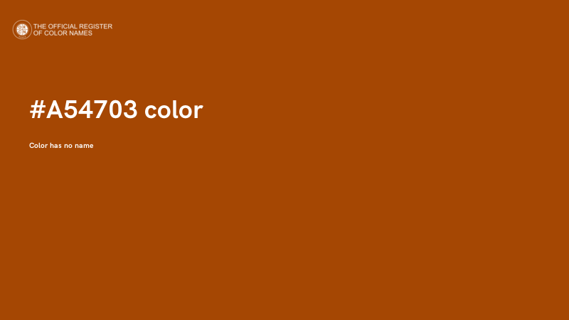 #A54703 color image