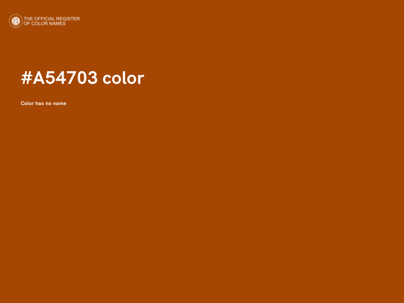 #A54703 color image