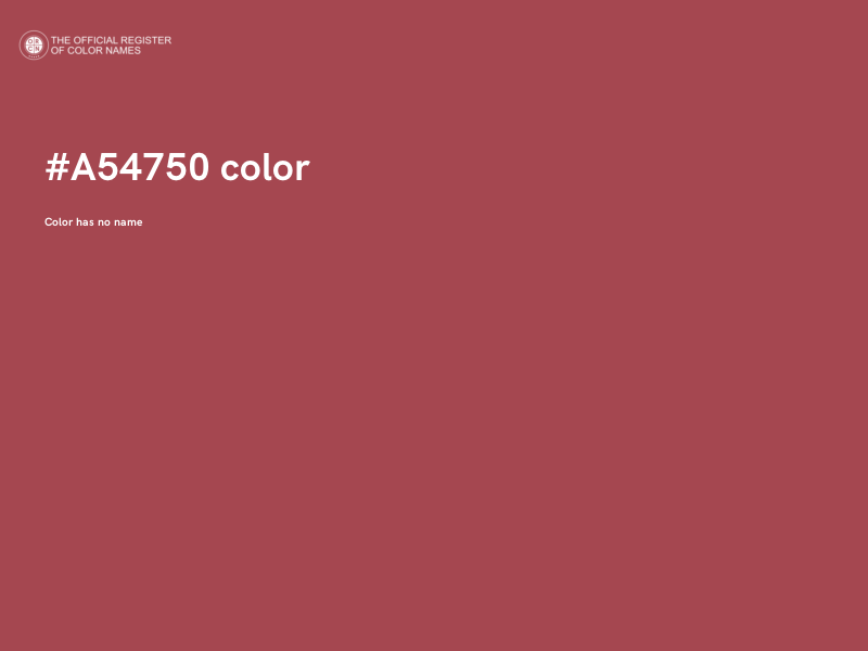 #A54750 color image