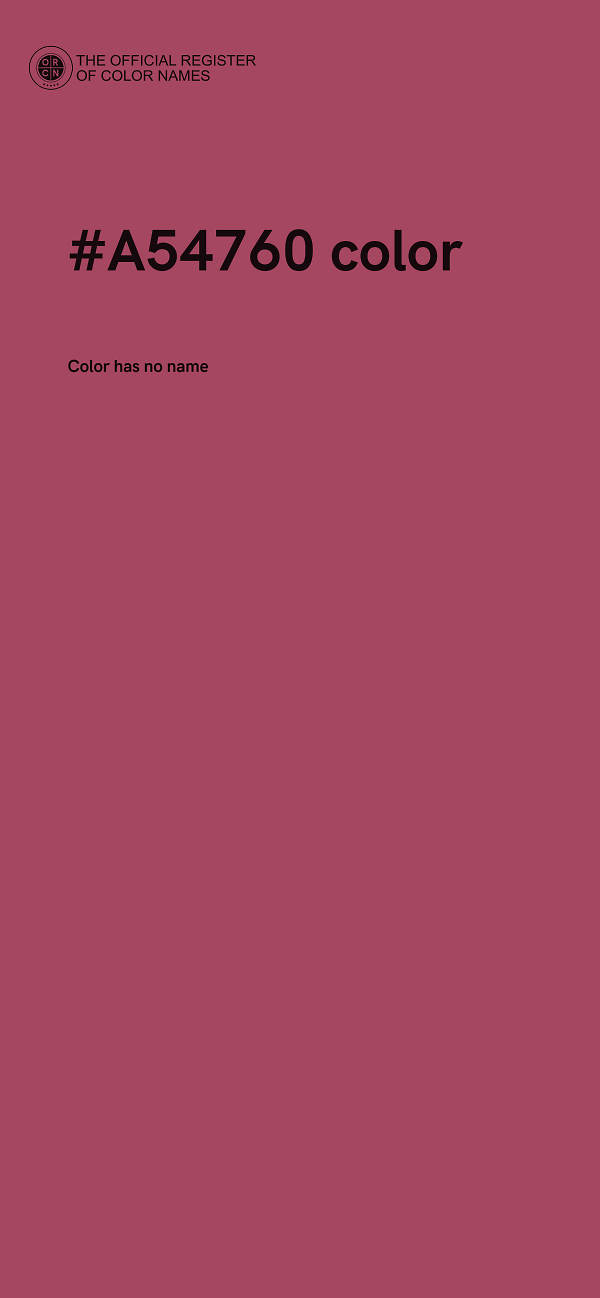 #A54760 color image