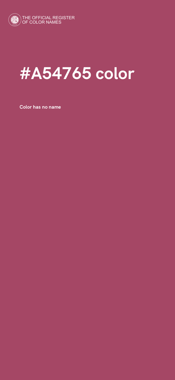 #A54765 color image