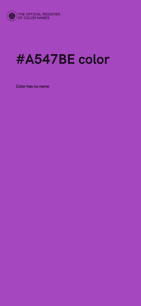 #A547BE color image