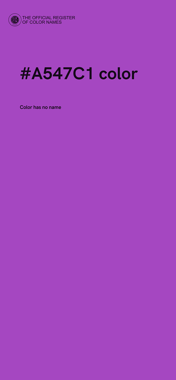 #A547C1 color image
