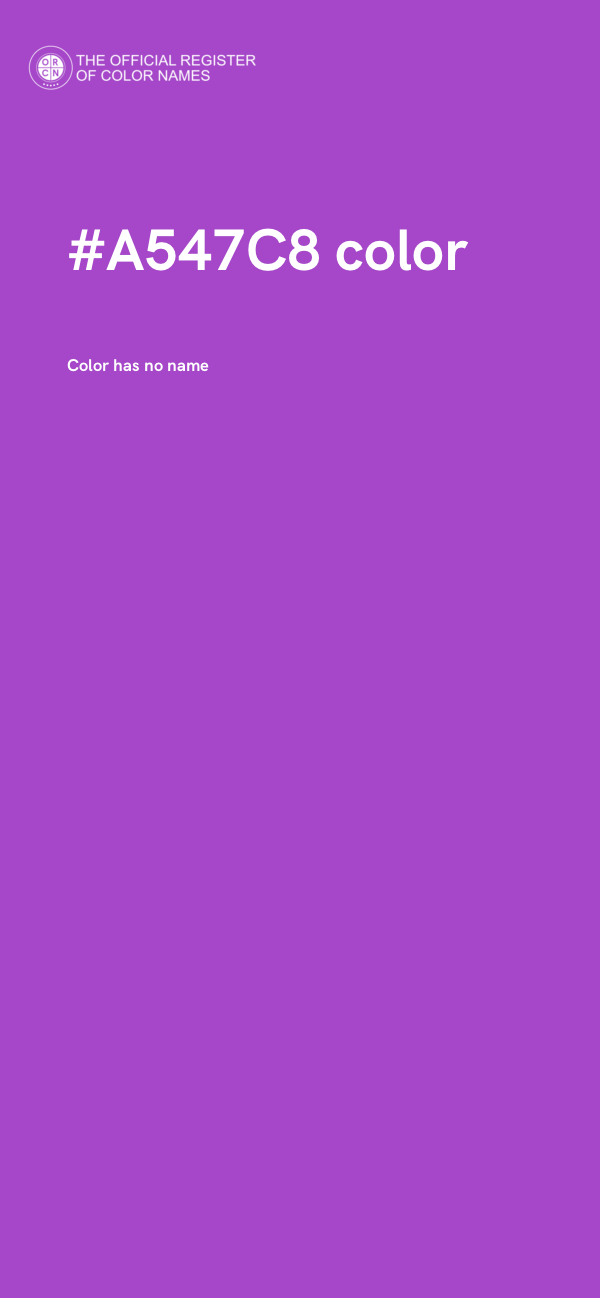 #A547C8 color image