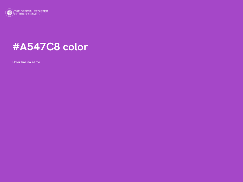 #A547C8 color image