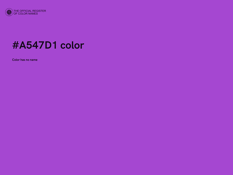 #A547D1 color image