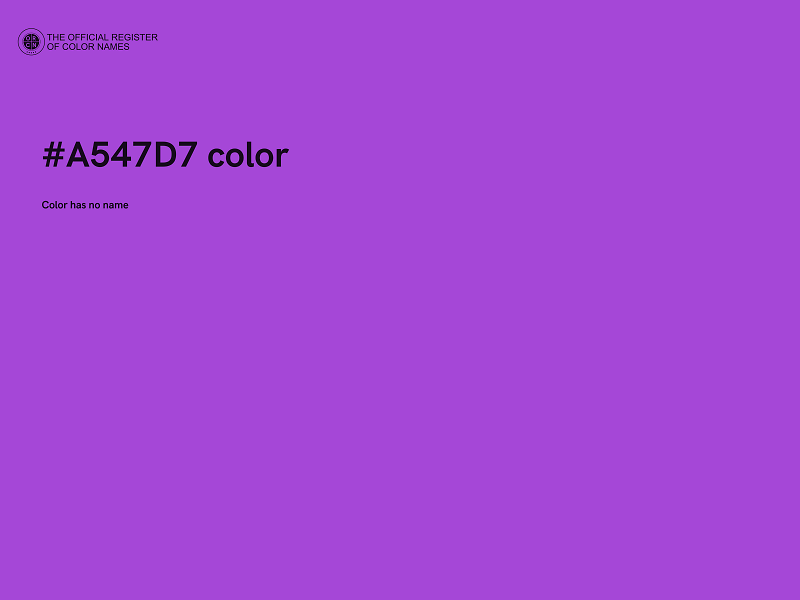 #A547D7 color image