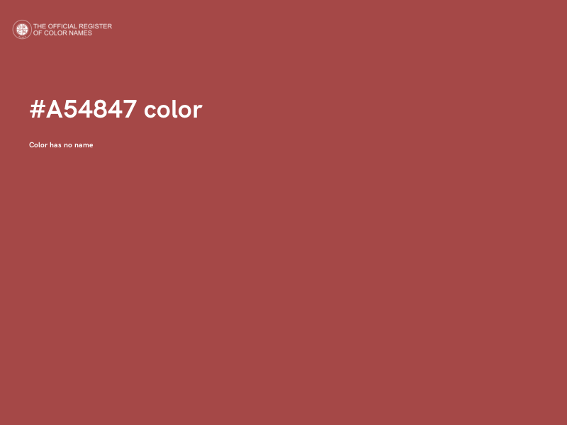 #A54847 color image