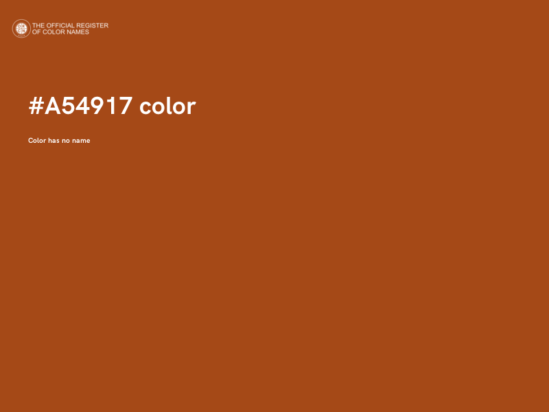 #A54917 color image