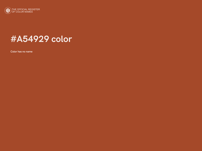 #A54929 color image