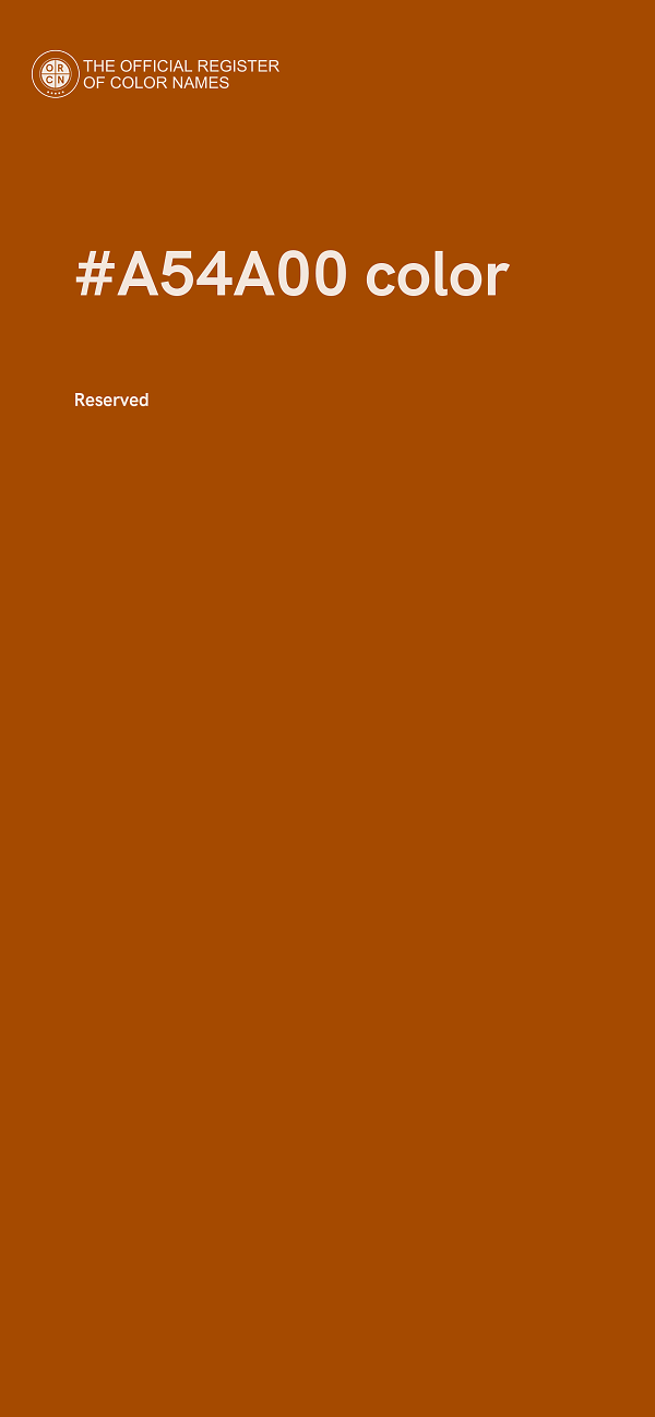 #A54A00 color image