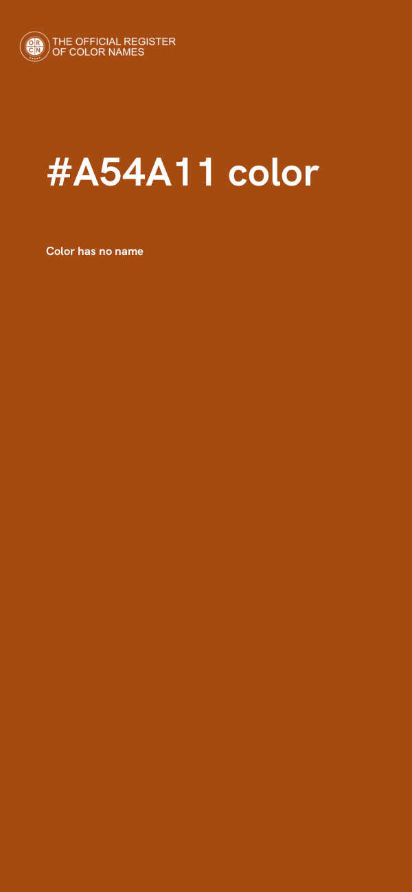 #A54A11 color image