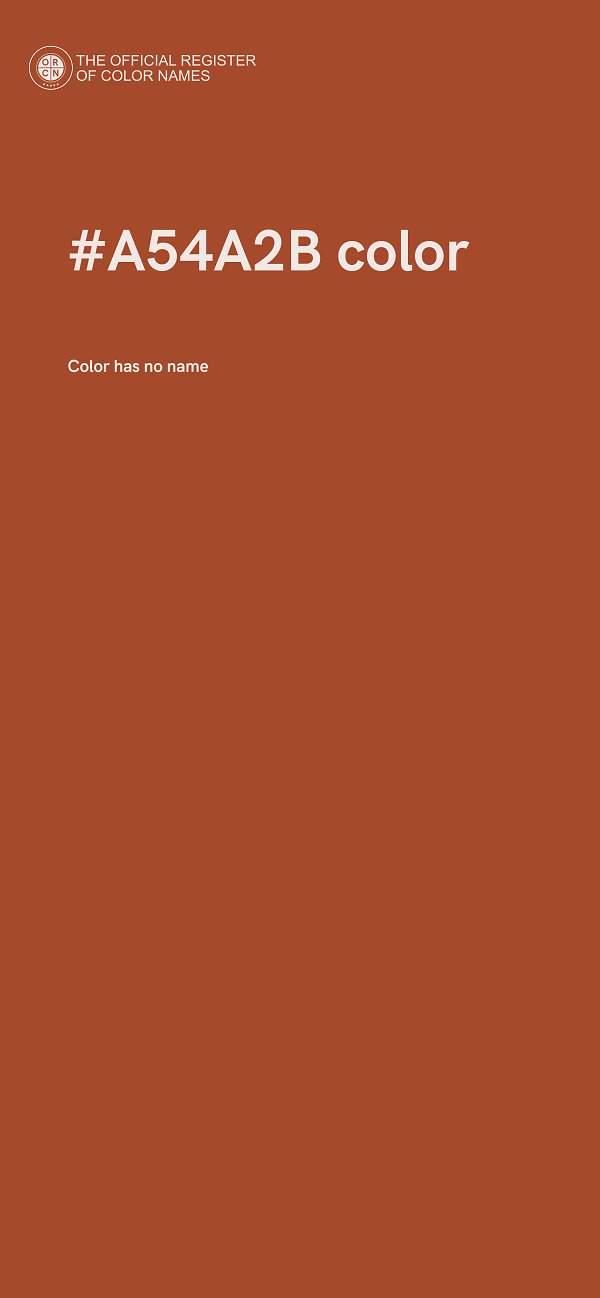 #A54A2B color image