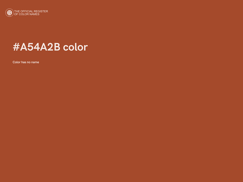 #A54A2B color image