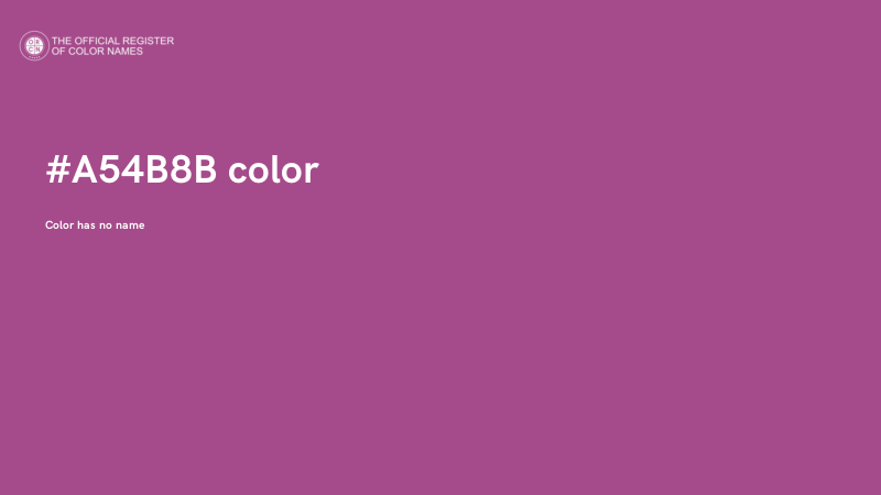#A54B8B color image