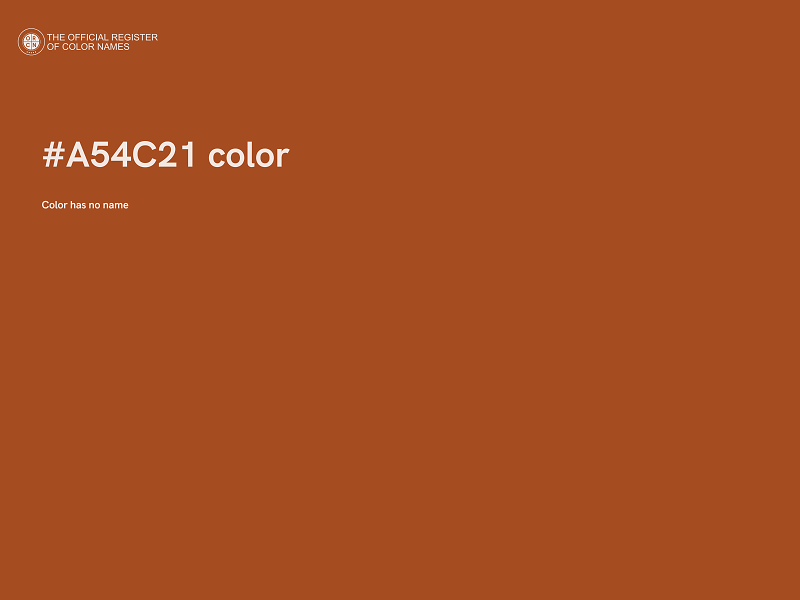 #A54C21 color image