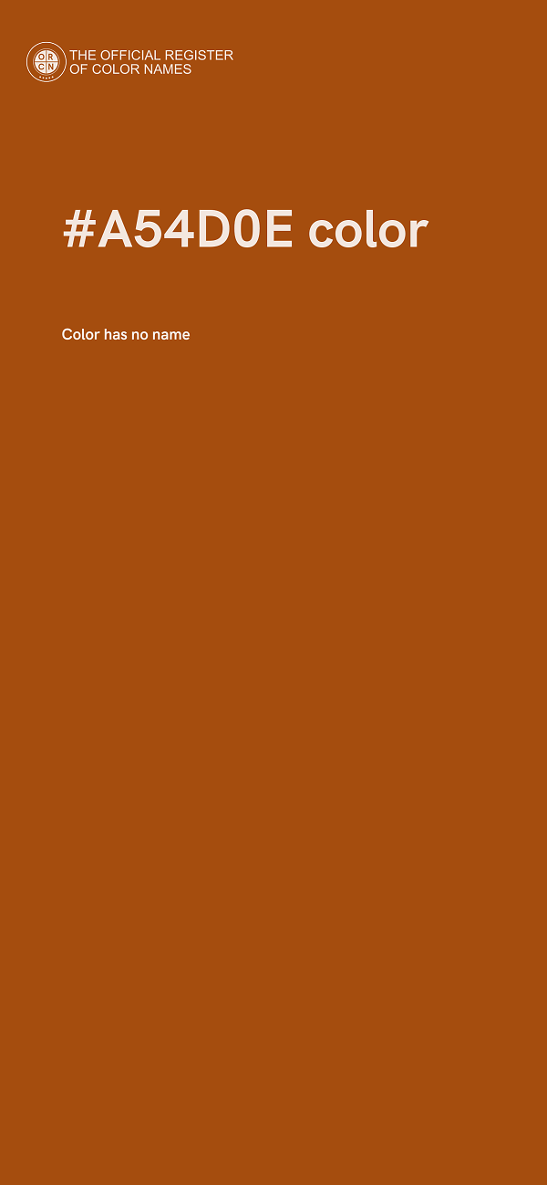 #A54D0E color image
