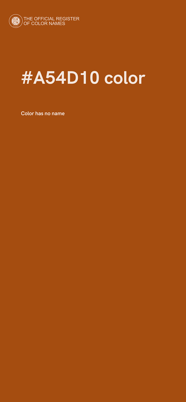 #A54D10 color image