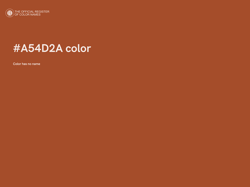 #A54D2A color image