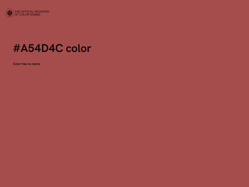 #A54D4C color image