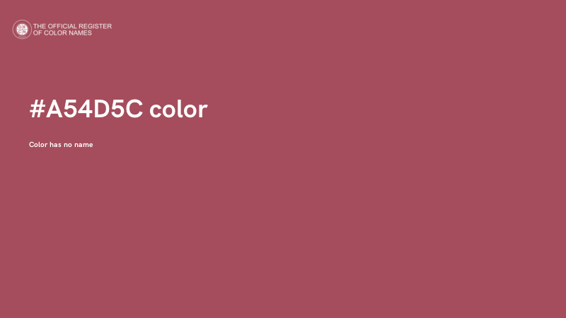 #A54D5C color image