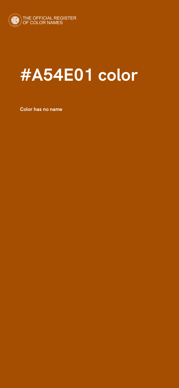 #A54E01 color image