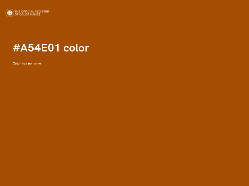 #A54E01 color image