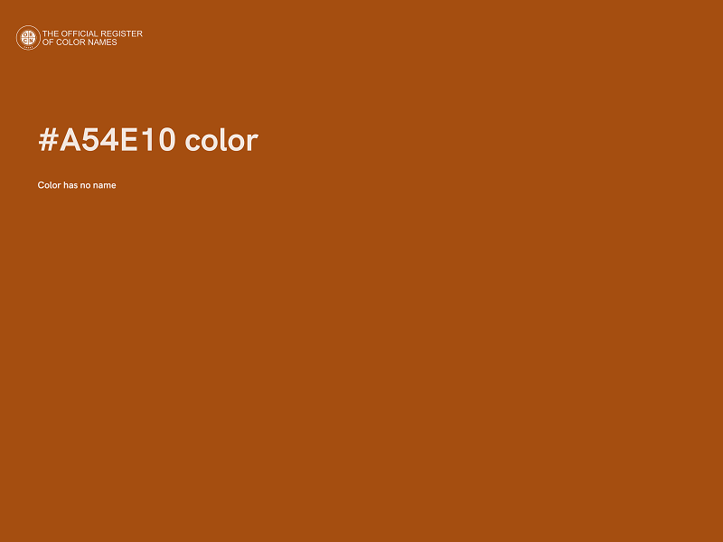 #A54E10 color image