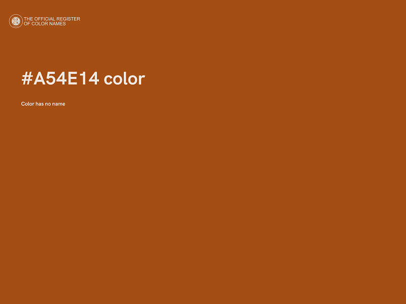 #A54E14 color image