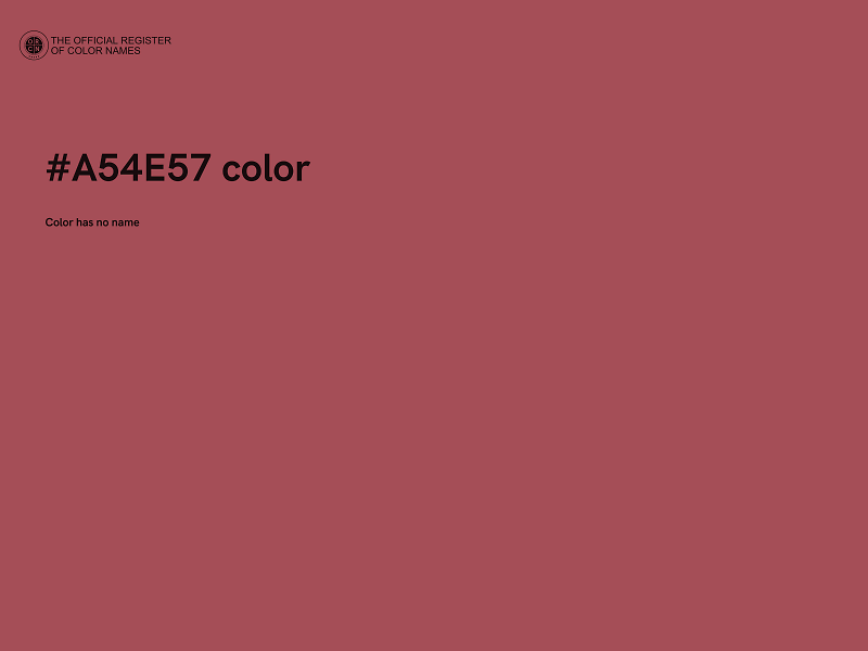 #A54E57 color image