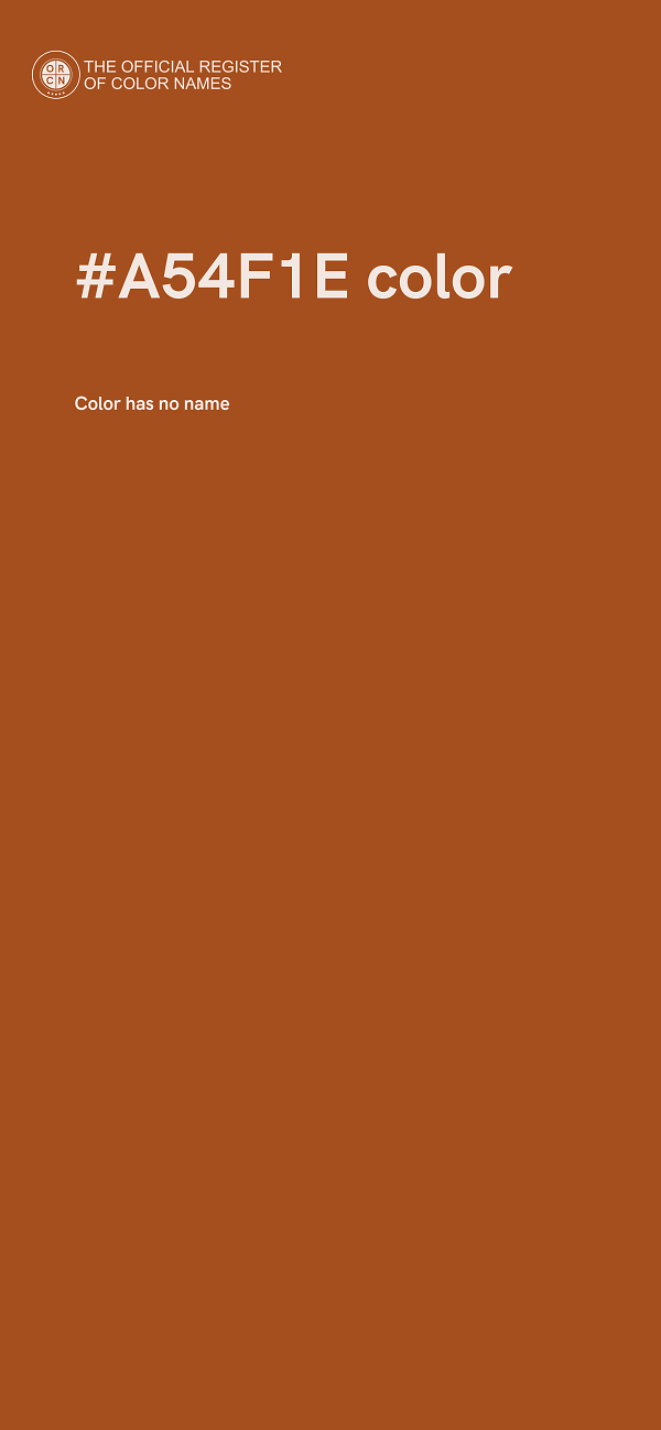 #A54F1E color image