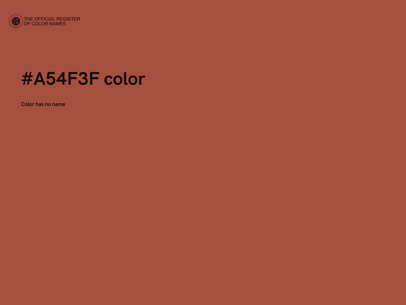 #A54F3F color image