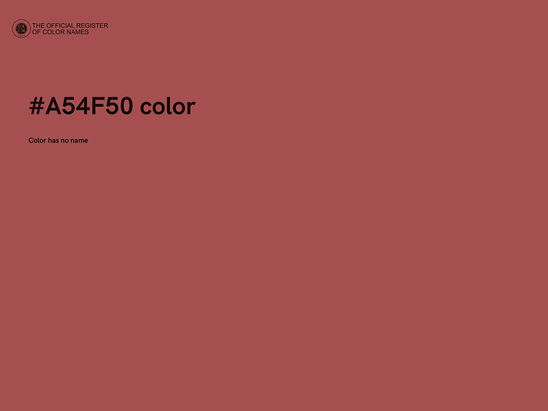 #A54F50 color image