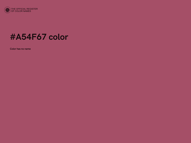 #A54F67 color image