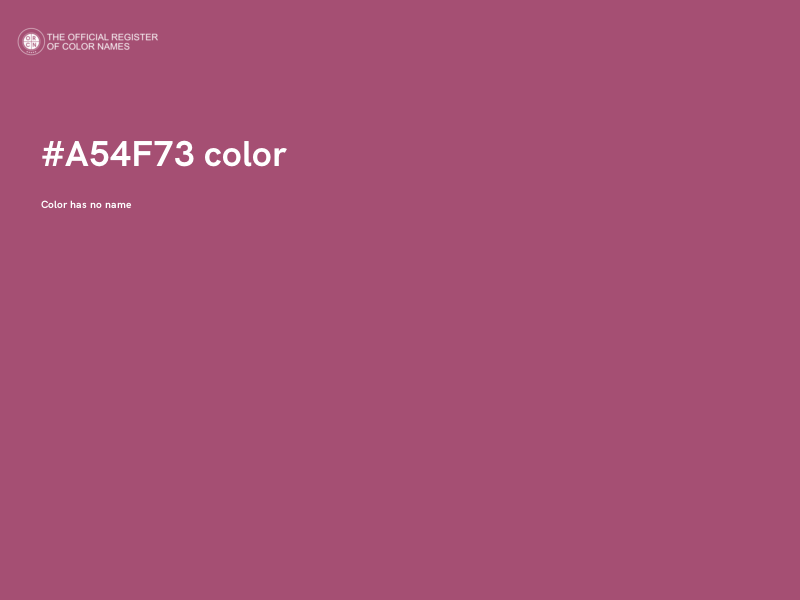 #A54F73 color image
