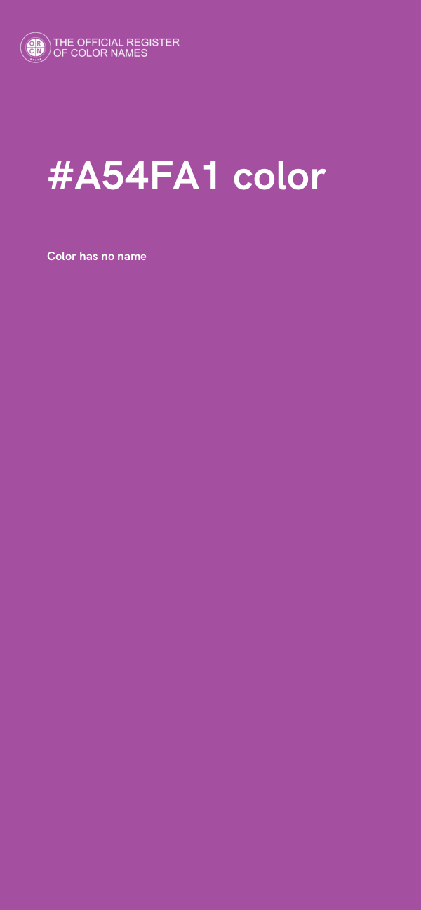 #A54FA1 color image