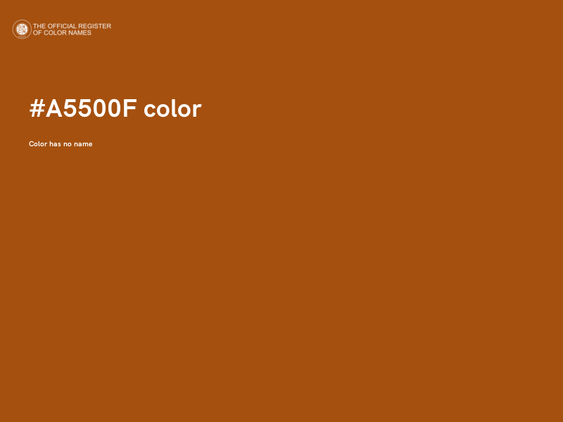 #A5500F color image