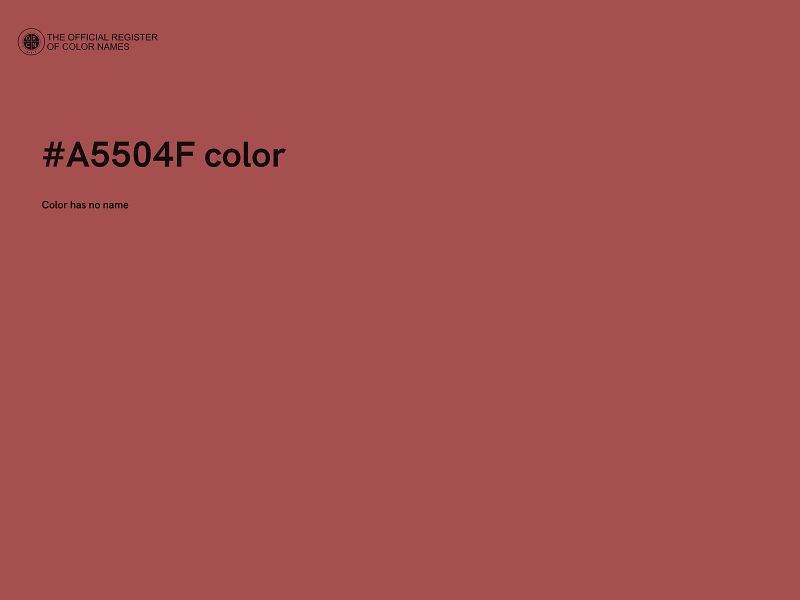 #A5504F color image